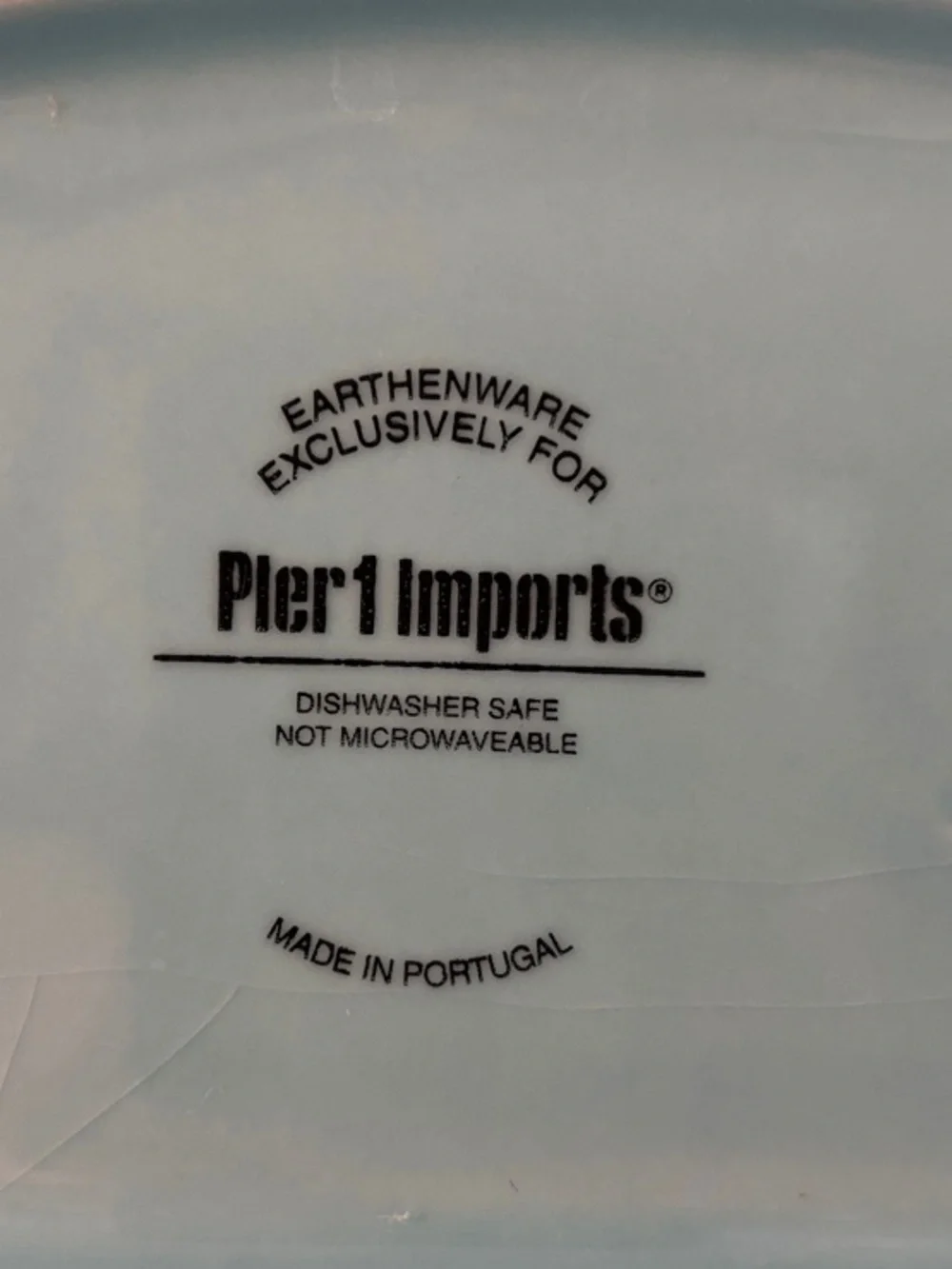 Pier 1 Imports Turquoise Friends and Family Earthenware Exclusive Platter